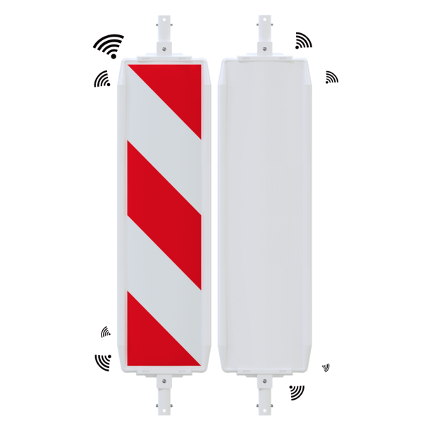 BASt traffic panel NOX | with RFID Tag | hatched | on one side ...