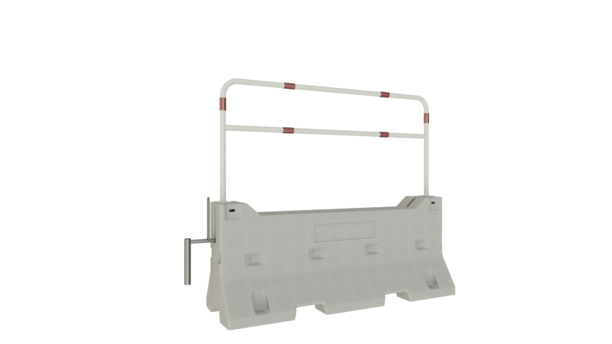Concrete guardrail | SET 3 | Tubular bracket without crossbar ...
