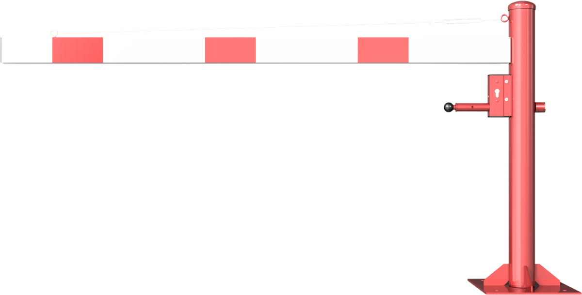 Swing barrier | with pull rope reinforcement | to be fixed by plugs ...