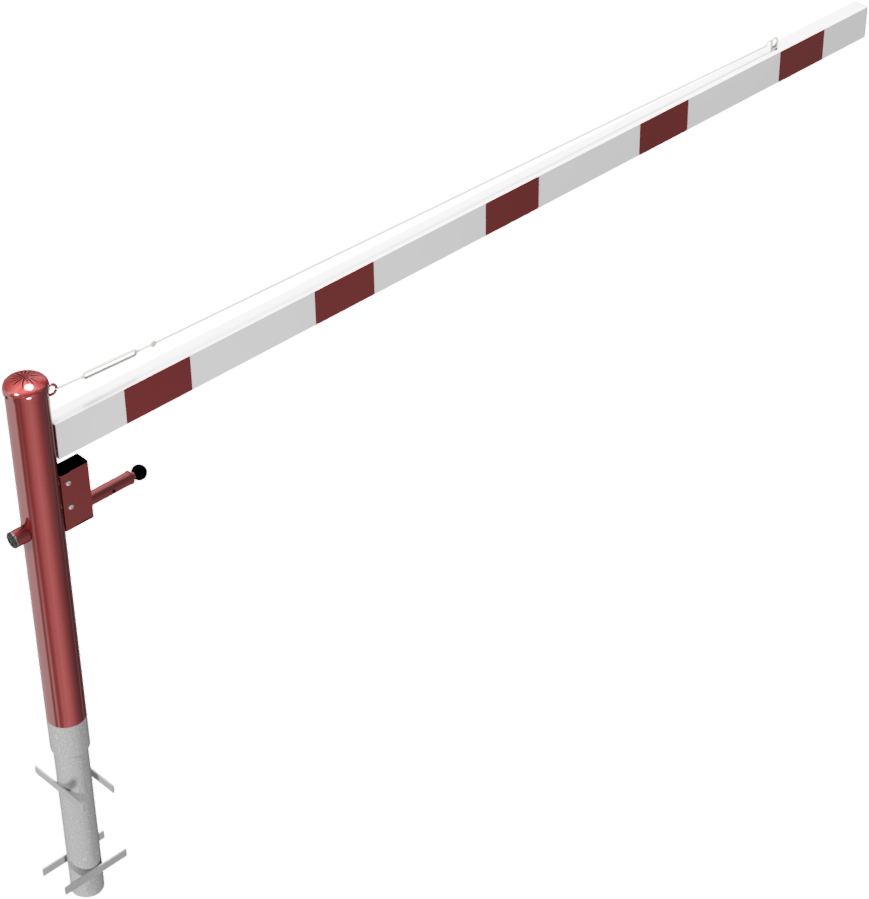 Swing barrier | with pull rope reinforcement | for casting in concrete ...