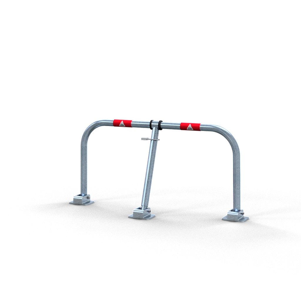 Car-park barrier hoop | foldable with padlock | hot-dip galvanised ...