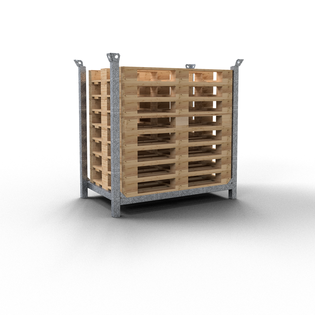 Stacking pallet | for DB flat pallets | Height: 1.16 m - Opbevarings ...