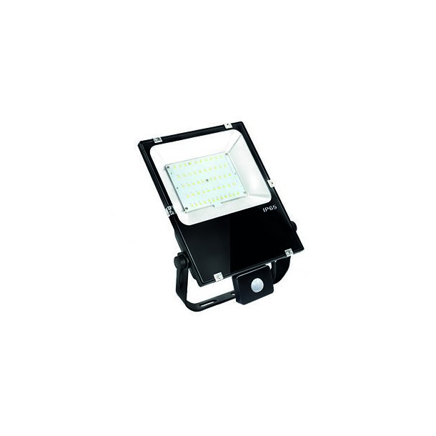 Projektr - 50W LED m/sensor - 230V/4000K- IP65 - SLIMLINE