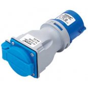 Adapter CEE stikprop 2P+J 230V/16A - DK-udtag m/jord