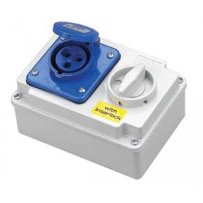 Vægudtag/stikkontakt m/ afbryder