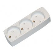 3 stikdse - med jord - hvid