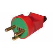 Stikprop - rund med jord - r�d/gr�n - brudsikker