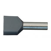 Terminalr�r dobbelte - TE - 2 x 2,5 mm� - Gr� - 250 stk