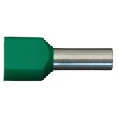 Terminalr�r dobbelte - TE - 2 x 6,0 mm� - Gr�n - 100 stk