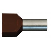 Terminalrr dobbelte - TE - 2 x 10,0 mm - Brun - 100 stk