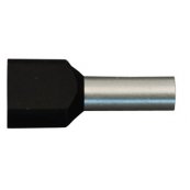 Terminalr�r dobbelte - WE - 2 x 6,0 mm� - Sort - 100 stk