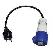 Adapter Schuko stikprop 16A - CEE mellemled 2P+J 230V/16A