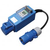 Adapter 16A CEE med 0,33m kabel + timer IP44