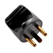 Stikprop - rund med jord - sort