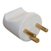 Stikprop - rund med jord - hvid