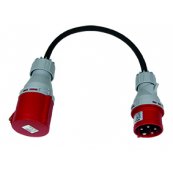 Adapter med 16A stikprop + 32A mellemled 5pol
