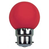 Lyskilde B22 1W LED for LED lyskde - farve RD